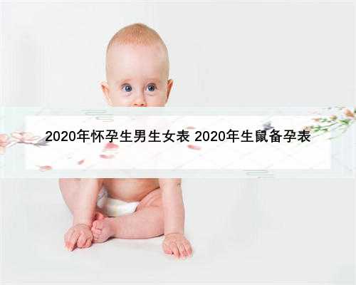 2020年怀孕生男生女表 2020年生鼠备孕表